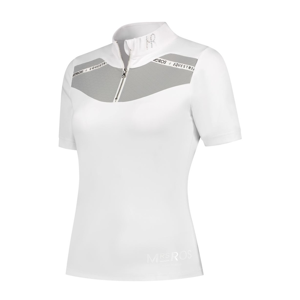 Mrs. Ros Showshirt Jacquard Korte Mouw