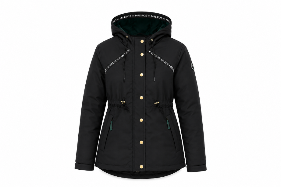 Mrs. Ros Hooded Mid-Season Jacket Dark Forest